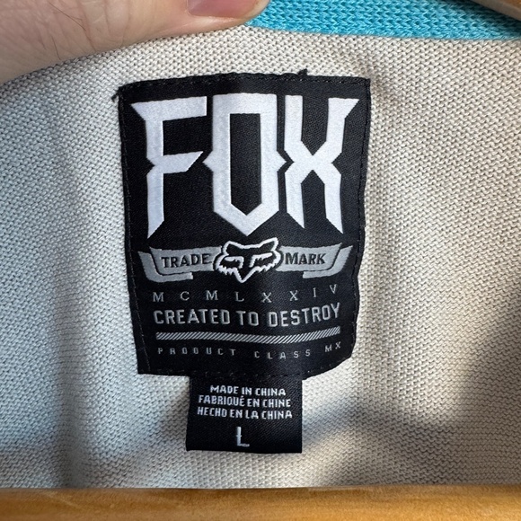 FOX Men's Long Sleeve Lightweight Striped Sweater Blue/Gray Size Large Outdoor - Picture 4 of 13